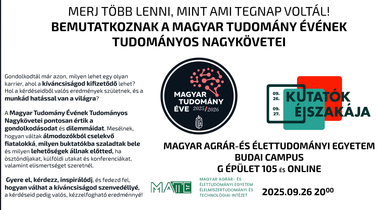 Merj több lenni, mint aki tegnap voltál! - Bemutatkoznak a Magyar Tudomány Éve Tudományos Nagykövetei