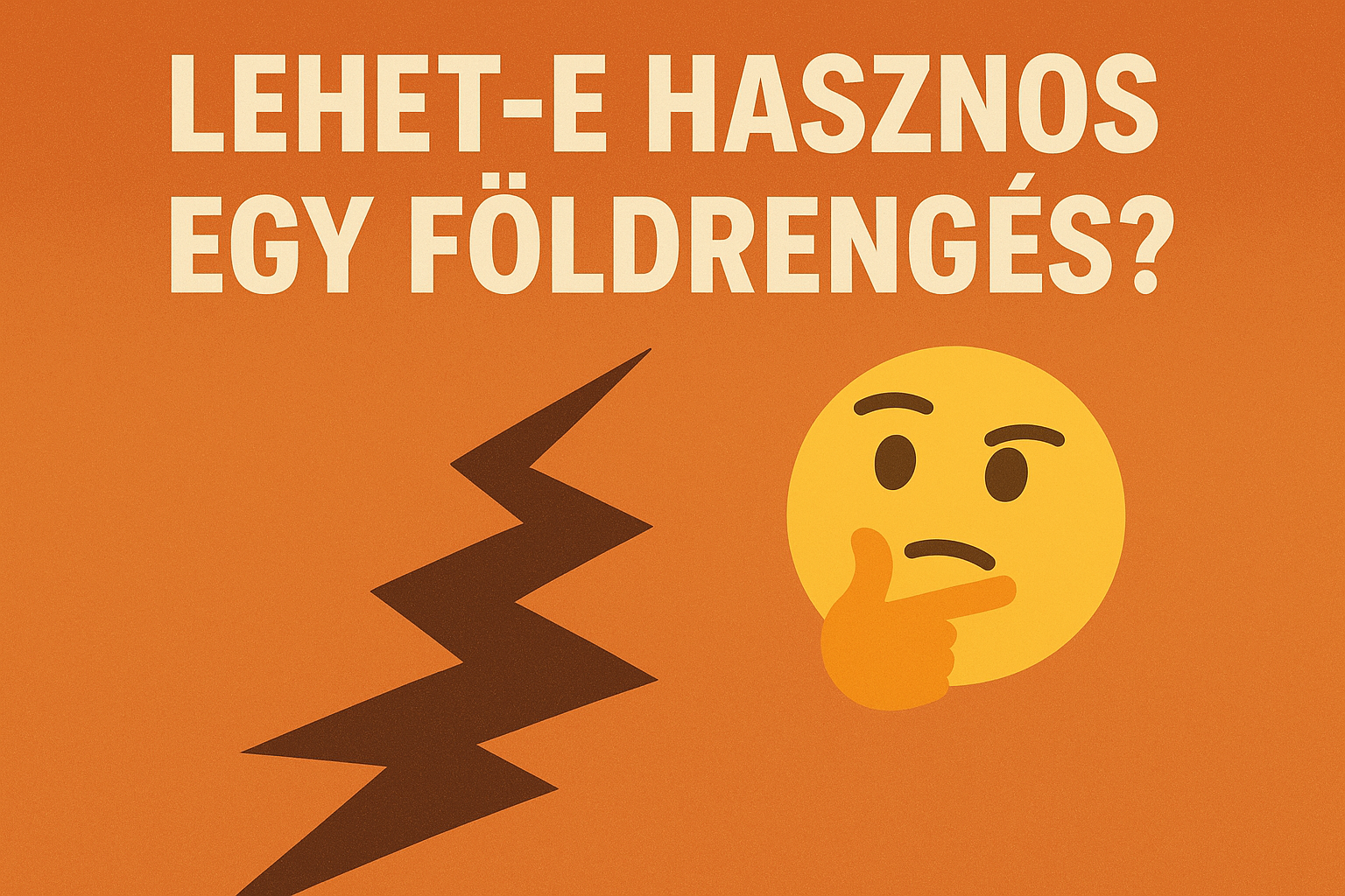Lehet-e hasznos egy földrengés?