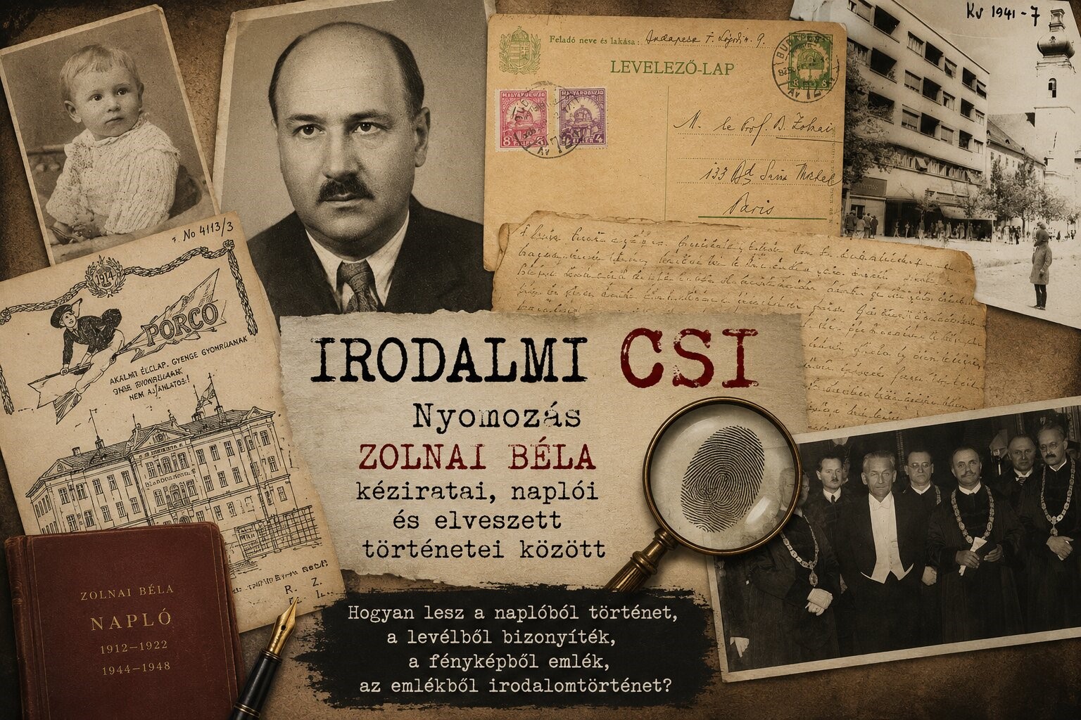 Irodalmi CSI – Ki volt valójában Zolnai Béla? Nyomozás kéziratok, naplók, fényképek és levelek között
