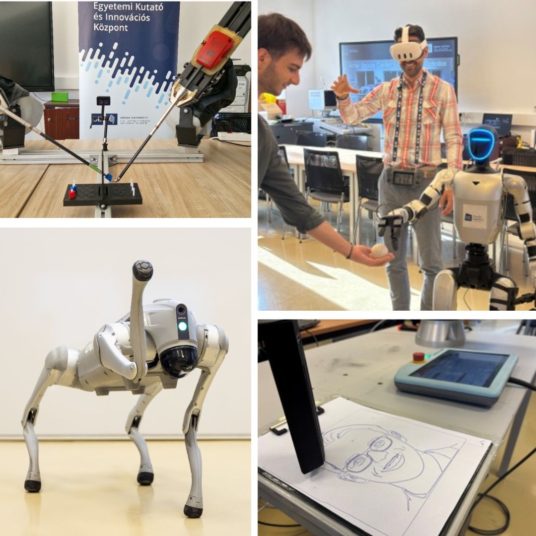 BARK laborbemutató: 1. Bújj bele egy humanoid robot bőrébe! 2. Passzolj a négylábú robotnak! 3. Portrérajzoló robot 4. Mennyire lennél ügyes sebész?