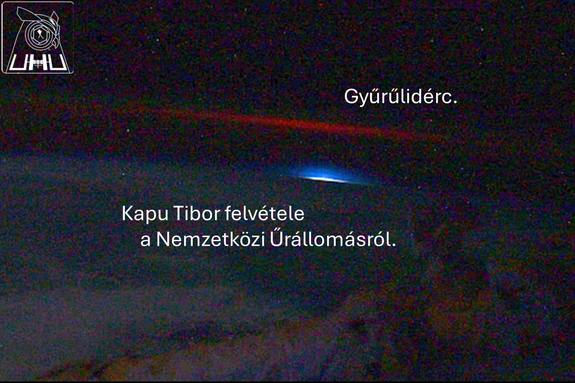Kapu Tibor éjszakai villámészlelései a Nemzetközi űrállomáson
