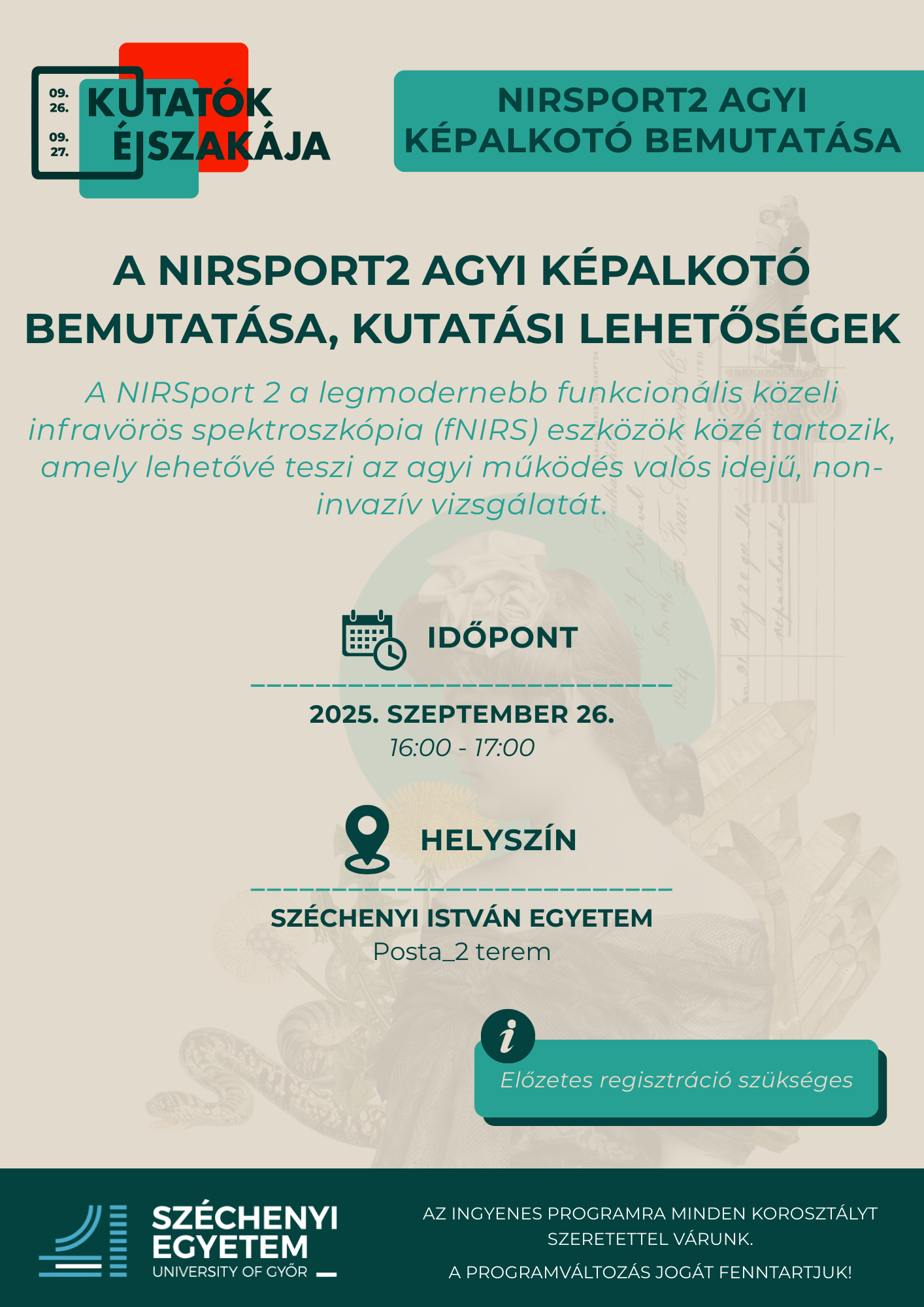 A NIRSport2 agyi képalkotó bemutatása, kutatási lehetőségek /Regisztrációhoz kötött/