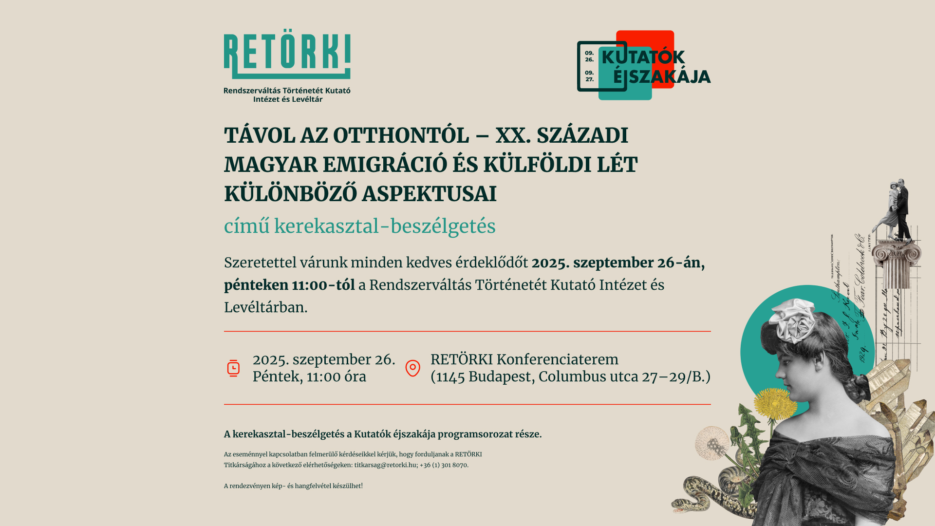 Távol az otthontól – XX. századi magyar emigráció és külföldi lét különböző aspektusai (kerekasztal-beszélgetés)