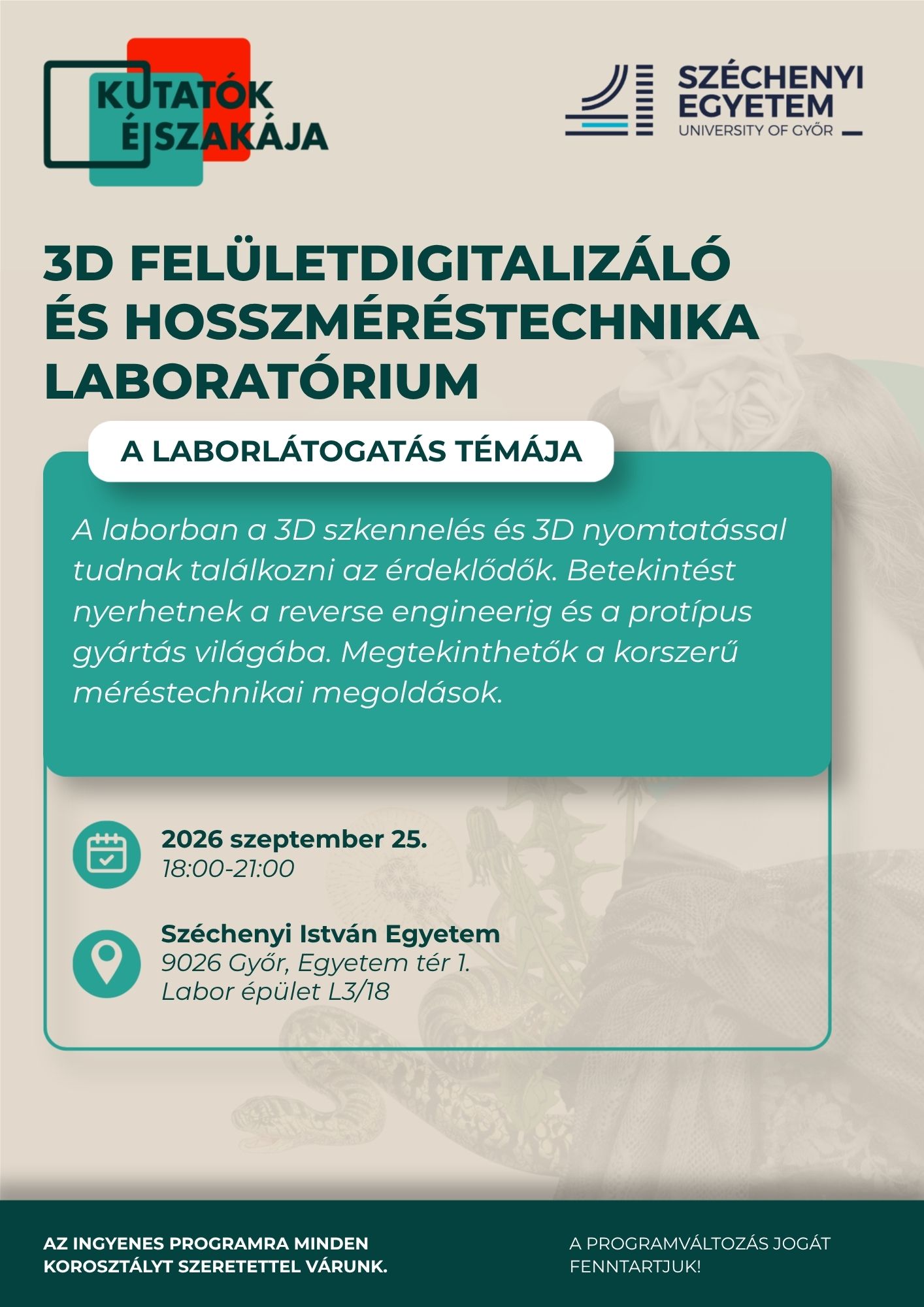 3D Felületdigitalizáló és Hosszméréstechnika Laboratórium