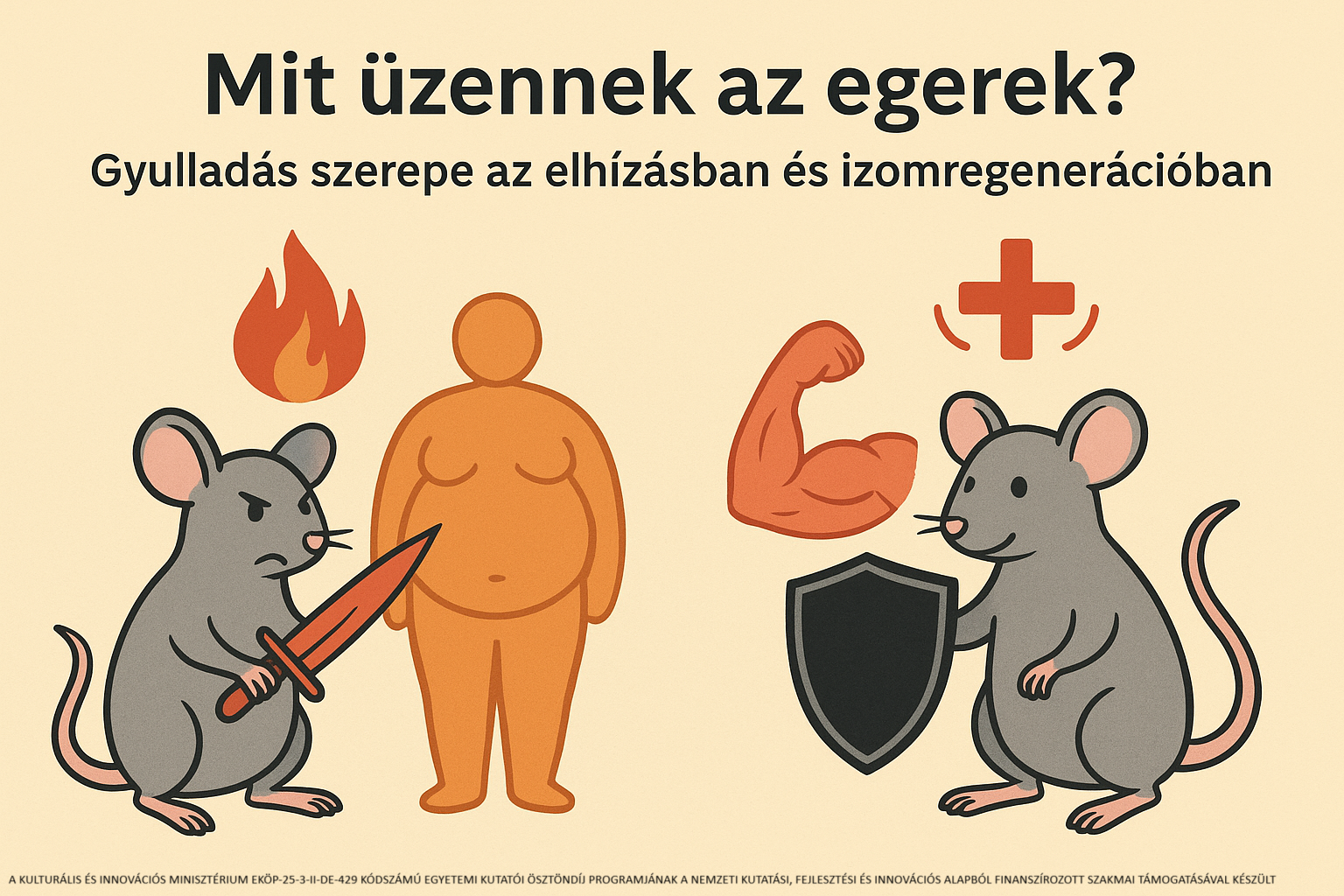 Mit üzennek az egerek? – Gyulladás szerepe az elhízásban és izomregenerációban