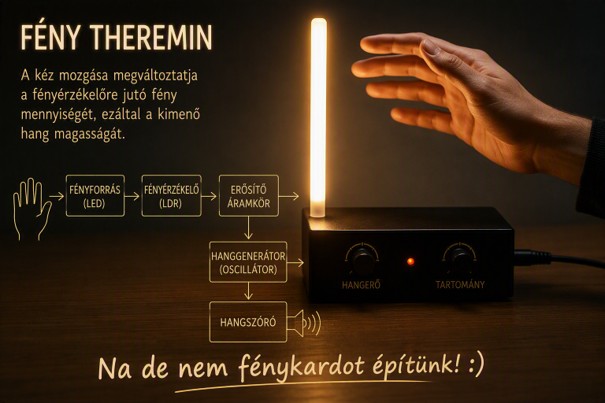 A fény-theremin építése és forrasztása (Budapest, Süllő utca 6.)