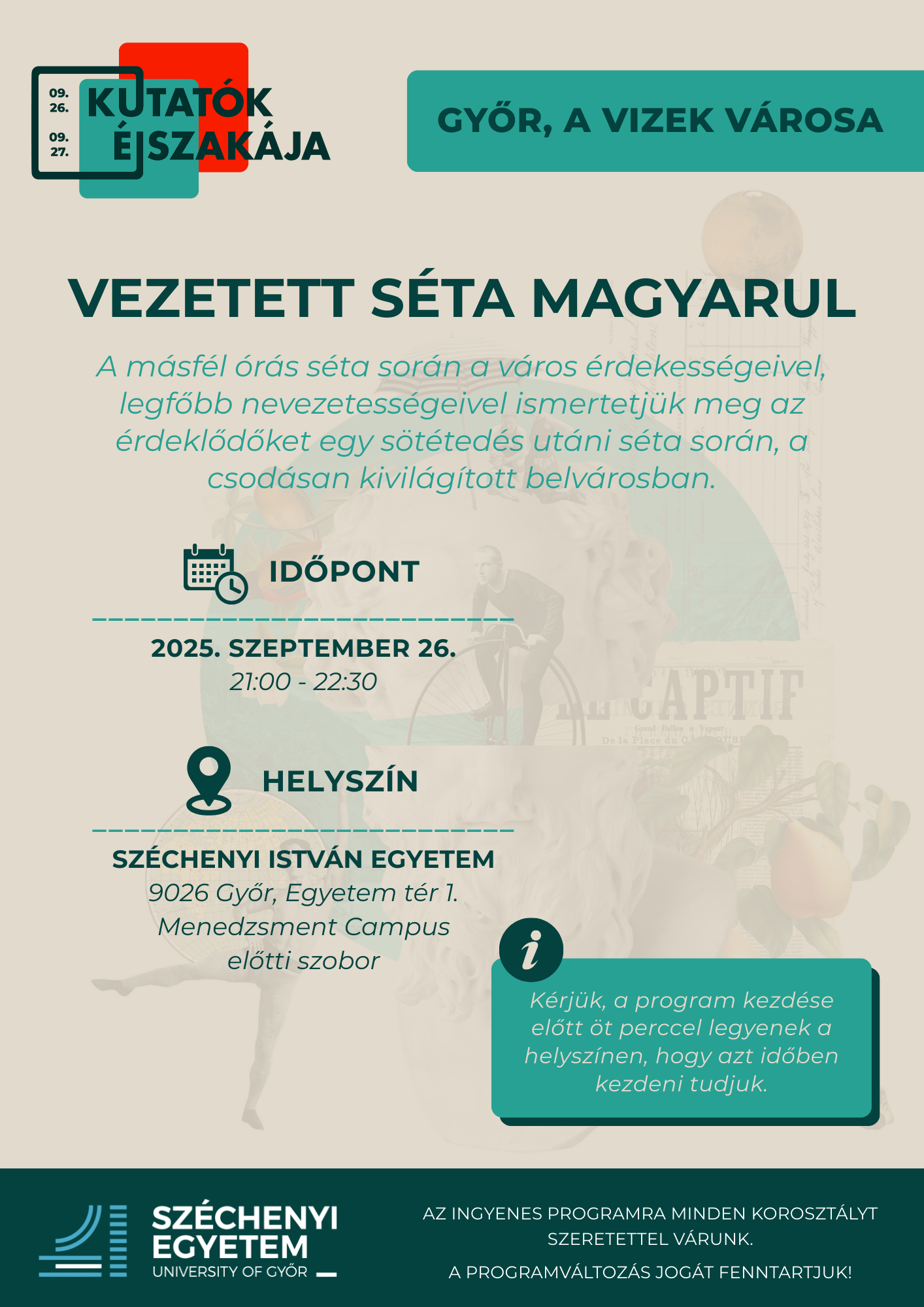 Győr, a vizek városa (vezetett városi séta magyar nyelven)