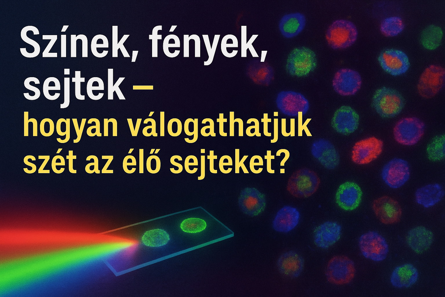 Színek, fények, sejtek – hogyan válogathatjuk szét az élő sejteket?