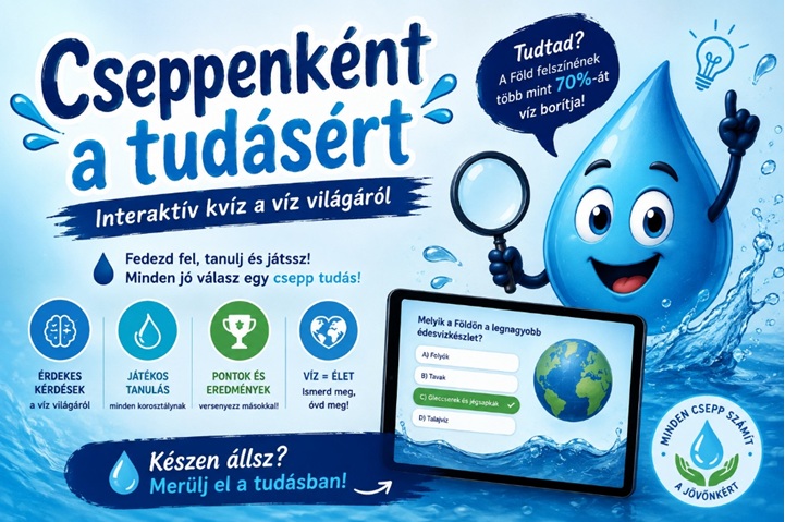 Cseppenként a tudásért - Interaktív kvíz a víz világáról