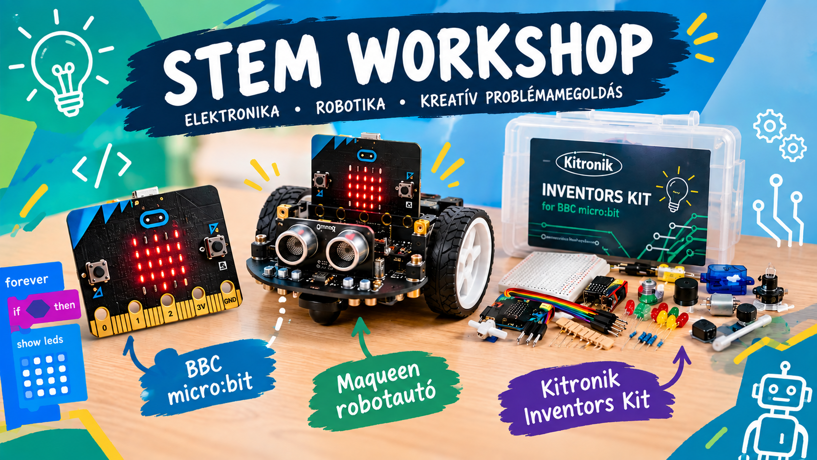 Micro:bit alapú STEM workshop