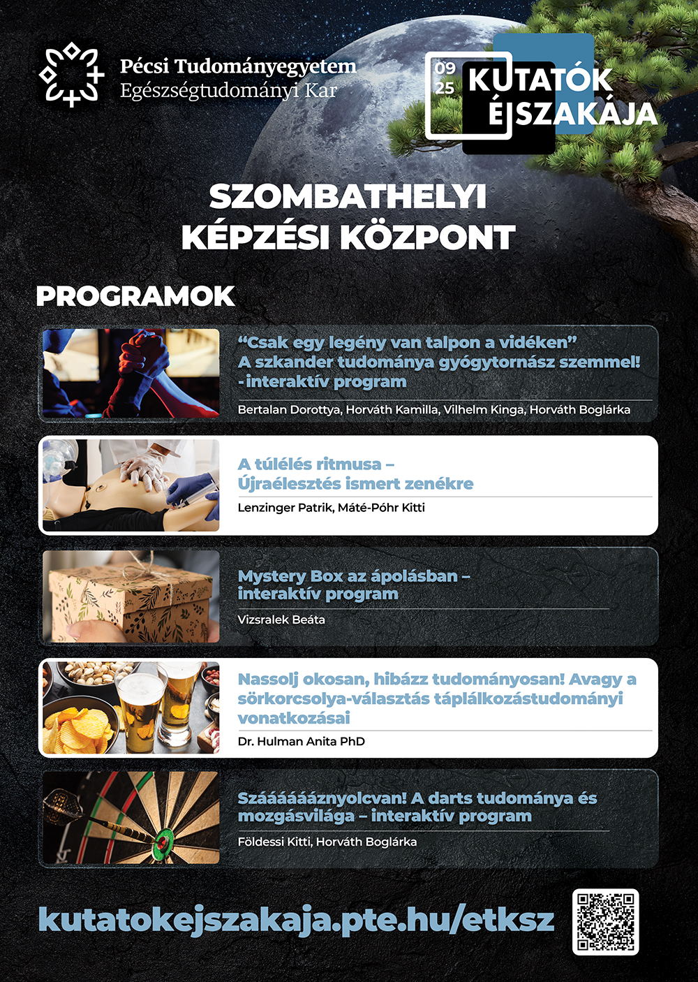 Kutatók Éjszakája a PTE ETK Szombathelyi Képzési Központjában