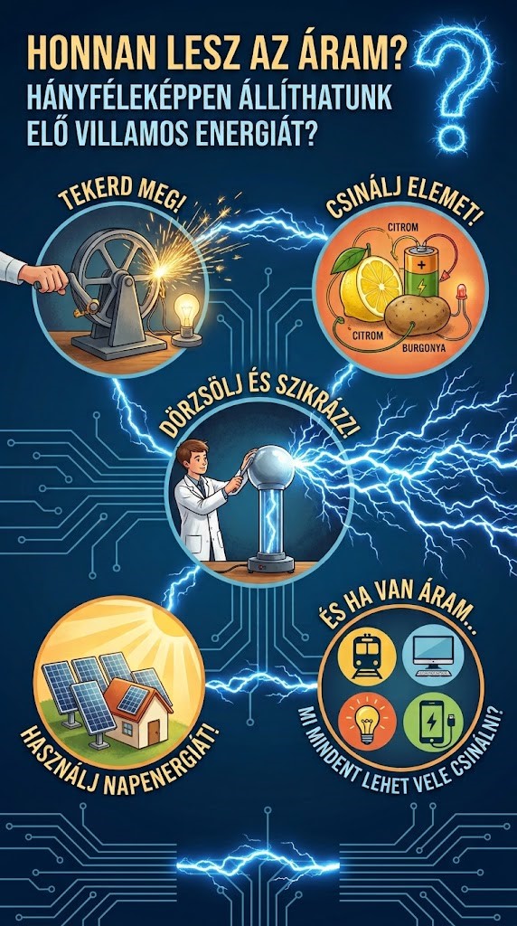Honnan lesz az áram, hányféleképpen állíthatunk elő villamos energiát?