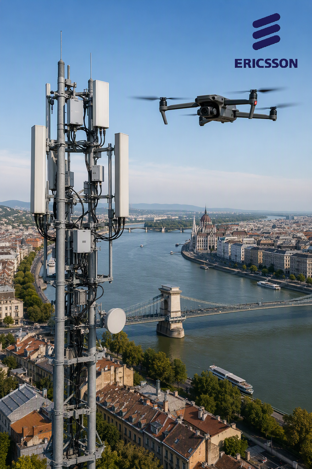 Ericsson technológiai bemutatók – Ericsson Site Digital Twin (ESDT) - Drónok a távközlésben