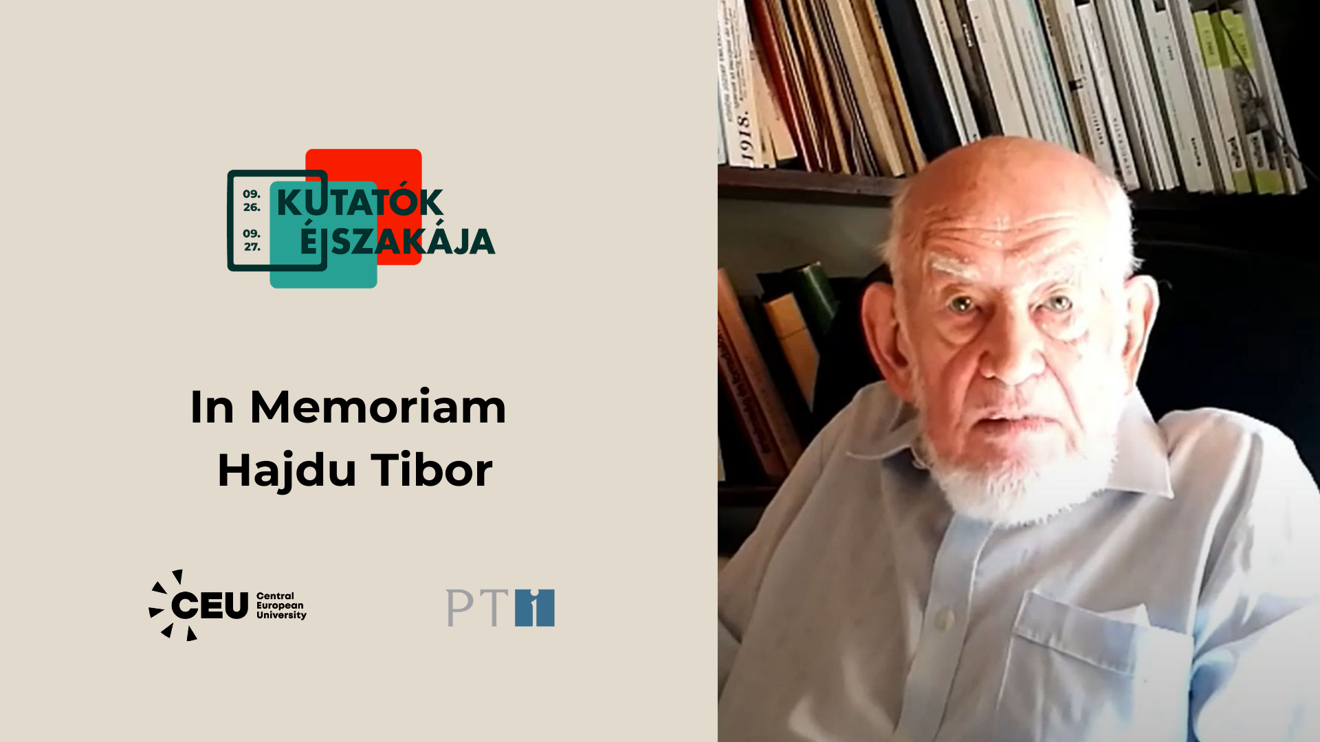 Politikatörténeti Intézet: In memoriam Hajdu Tibor (1930–2025)