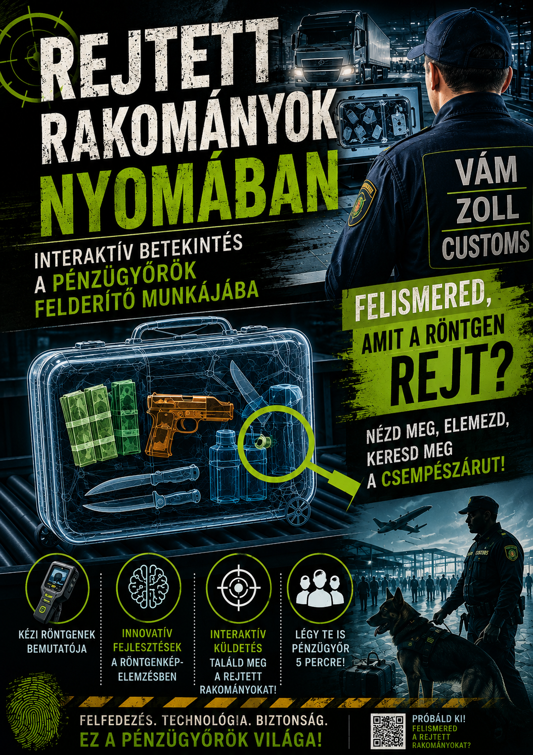 Rejtett rakományok nyomában - Interaktív betekintés a pénzügyőrök felderítő munkájába