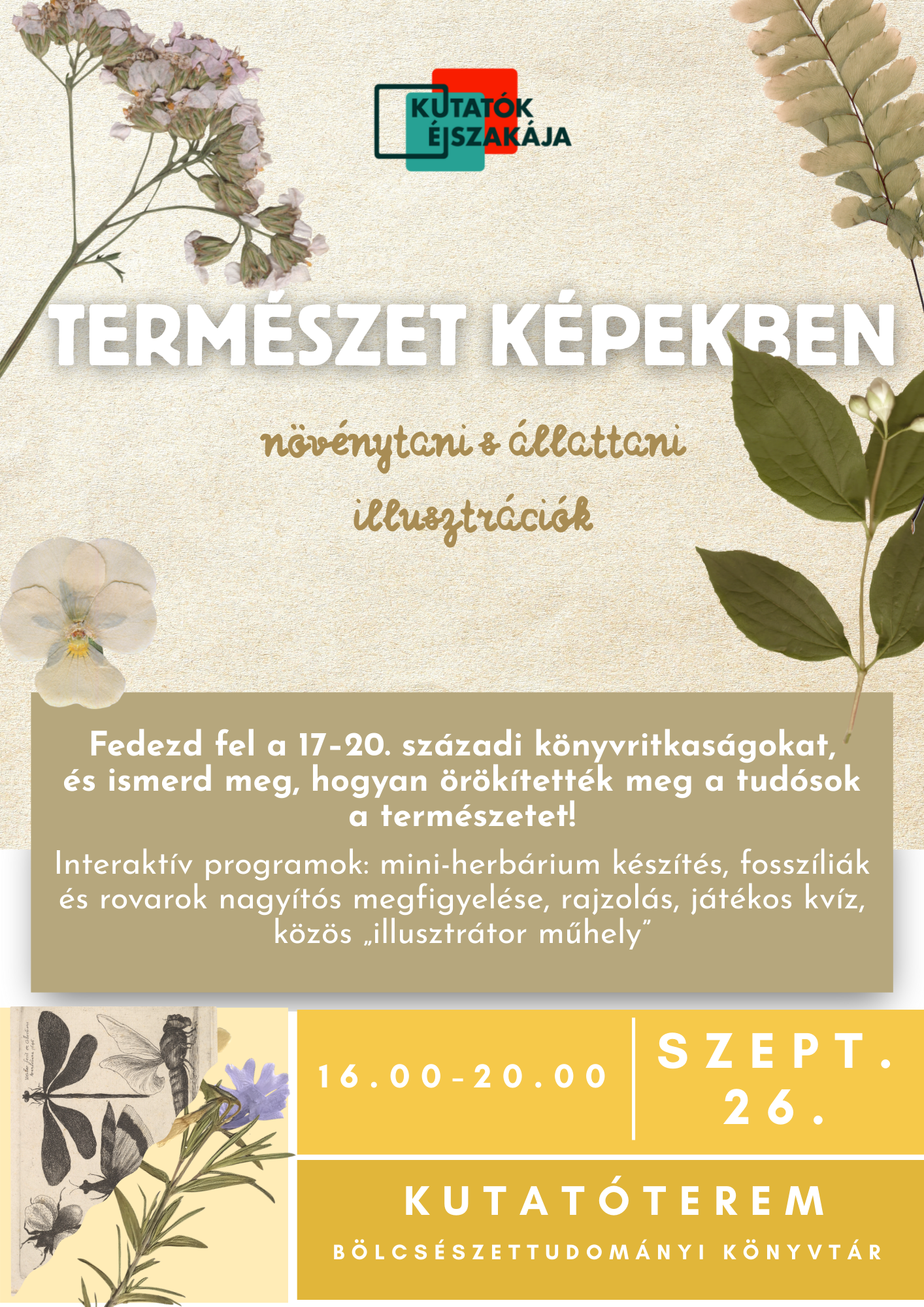 Természet képekben – növénytani és állattani illusztrációk